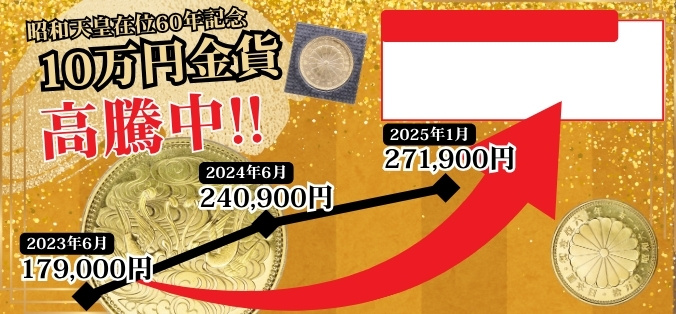 昭和天皇御在位60年記念10万円金貨