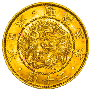 旧20円金貨の表面