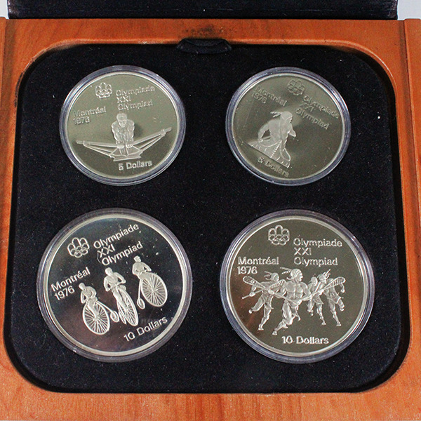 カナダ 第21回オリンピック モントリオール大会 記念銀貨 4枚セット