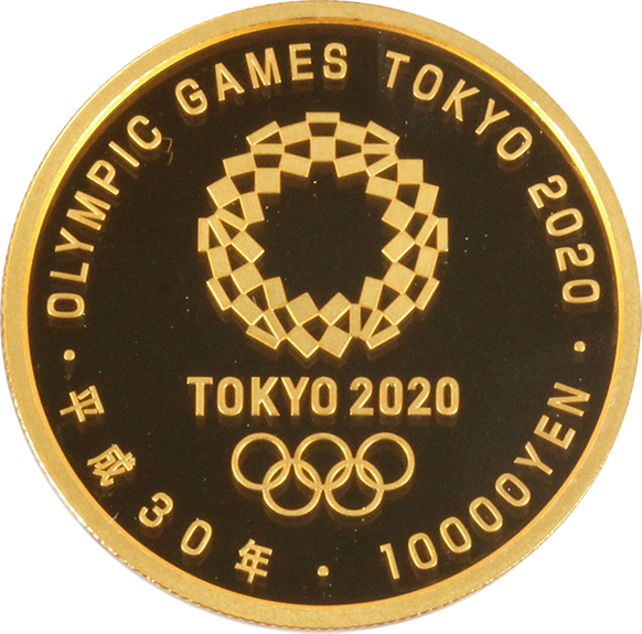 2020東京オリンピック 1万円金貨(第1次発行分)裏