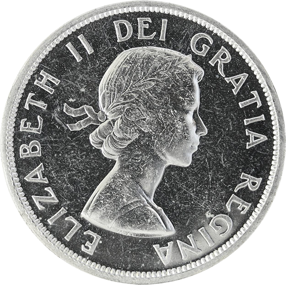 カナダ エリザベス2世 1ドル銀貨 カヌー (Canada Elizabeth II 1st