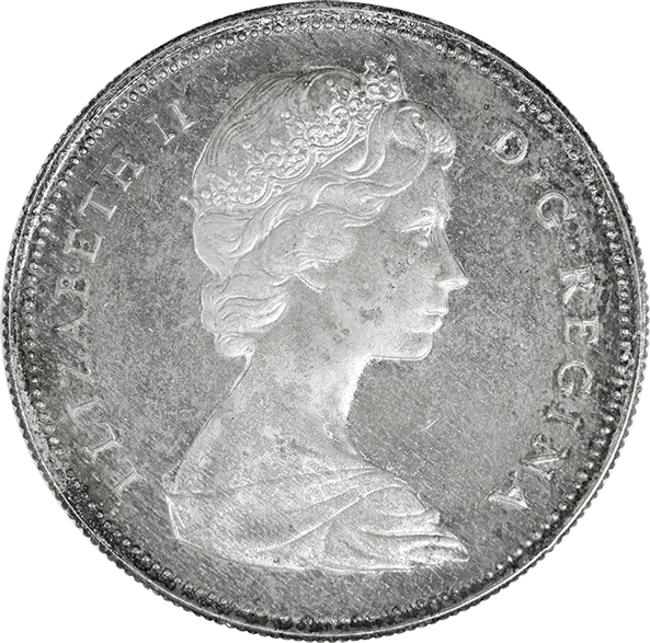 PCGS MS62』カナダ エリザベス2世1ドル銀貨（1960年