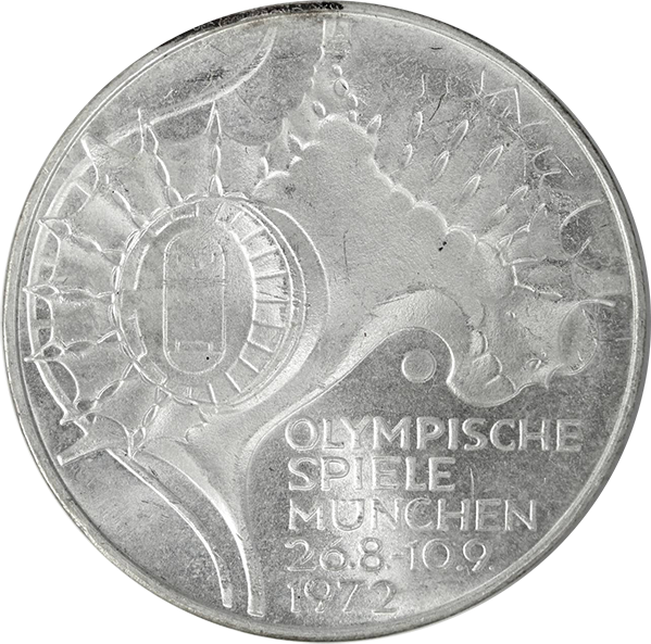 ドイツ 10マルク銀貨 ミュンヘンオリンピック 1972年 (10 Deutsche