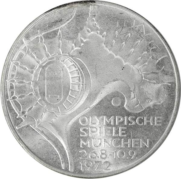 ドイツ 10マルク銀貨 ミュンヘンオリンピック 1972年 (10 Deutsche 