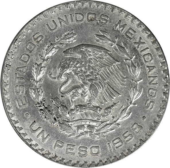 メキシコ 1ペソ銀貨 (ESTADOS UNIDOS MEXICANOS ·UN PESO)– 株式会社 