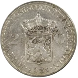 オランダ 2½グルデン銀貨 ウィルヘルミナ女王