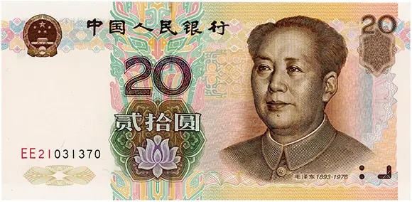 20人民元表