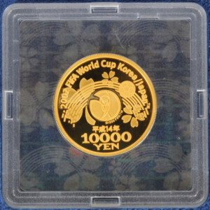 日韓FIFAワールドカップ2002 1万円金貨裏面