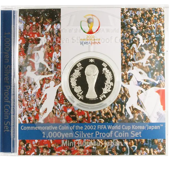 2002年 サッカーワールドカップ記念1000円銀貨箱