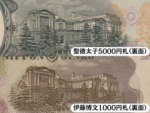 日本銀行図柄比較