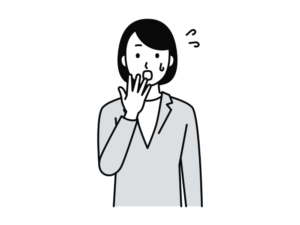 びっくりする女性