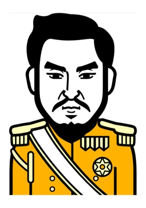 天皇肖像のイラスト