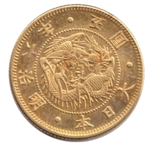 旧5円金貨表面