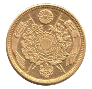 旧5円金貨裏面