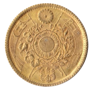 旧2円金貨裏面