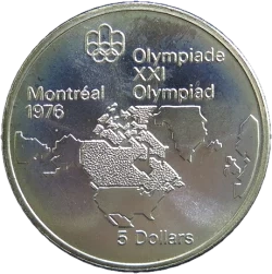モントリオール記念北米地図5ドル表