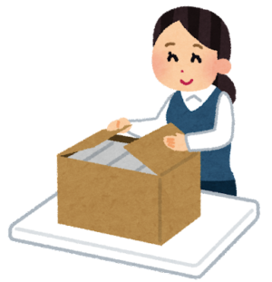 梱包作業のイラスト
