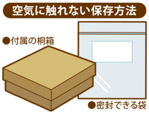 空気に触れない保存方法