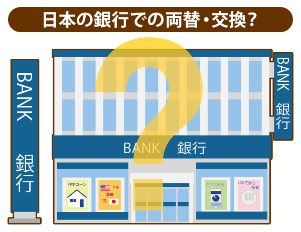 日本の銀行での両替・交換？