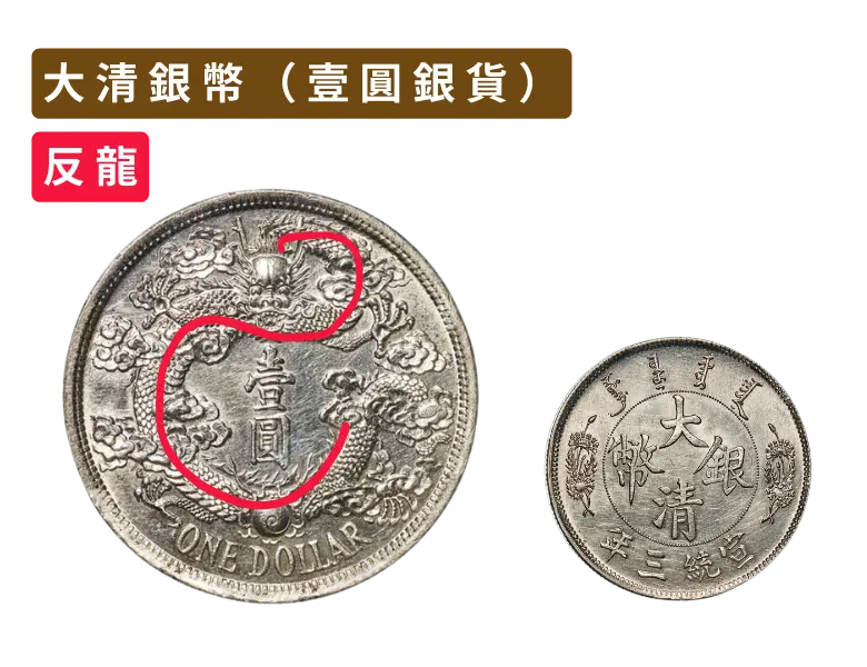宣統三年・大清銀幣 五角・雲龍紋・銀貨・古銭・紀念幣・龍幣・大型銀貨・コイン硬貨 宣統三年・大清銀幣 五角・雲龍紋・銀貨・古銭・紀念幣・龍幣・大型
