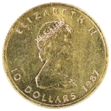 メイプルリーフ金貨表