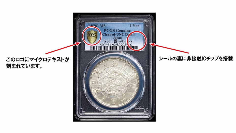 PCGS偽造防止技術