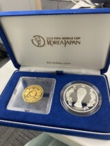 2002年 ワールドカップ記念 1万円金貨 1,000円銀貨セット　東京都のお客様からの買取実績
