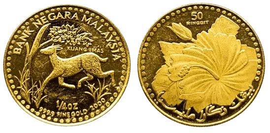 リンギット金貨表裏