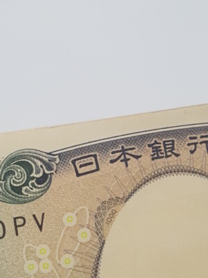 新千円札紙幣 北里柴三郎のヨレ