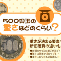 500円玉の重さはどのくらい？重さが決まる要素や新旧硬貨の違いも紹介