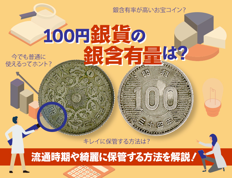 100円銀貨の銀含有量は？流通時期や綺麗に保管する方法を解説