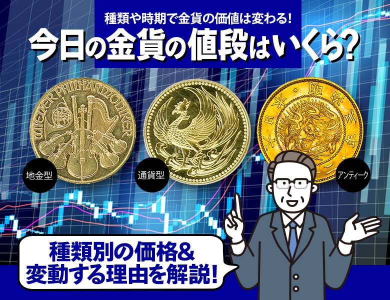 今日の金貨の値段はいくら？種類別の価格&変動する理由を解説