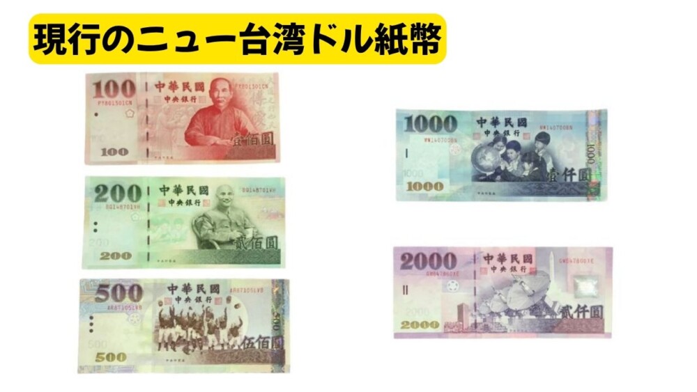 現行のニュー台湾ドル紙幣