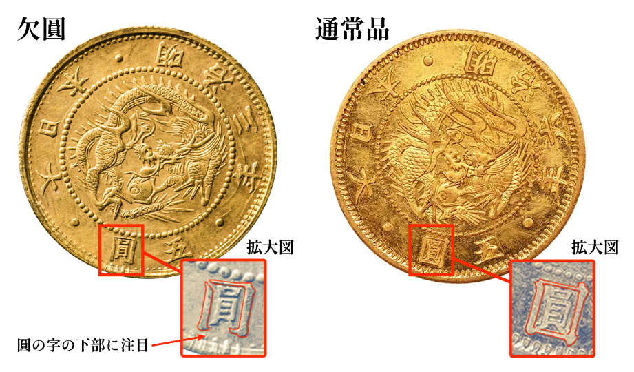 欠圓の見分け方