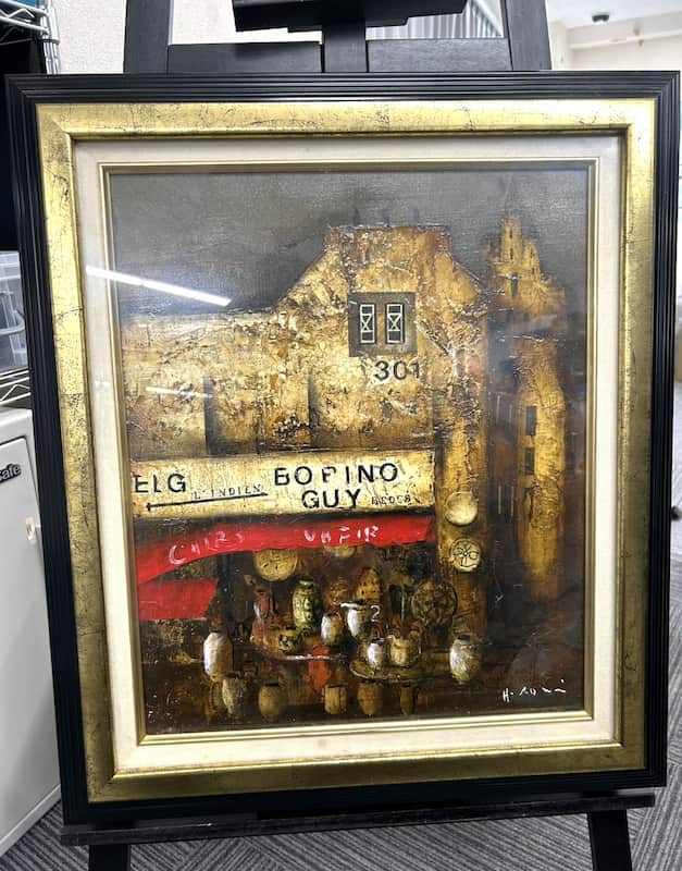 立川広己作「パリの古い壁」