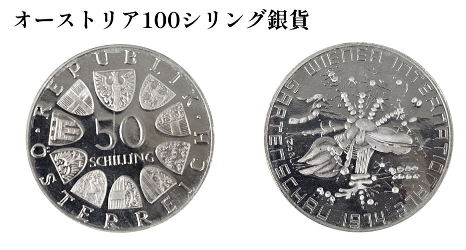 オーストリア50シリング銀貨