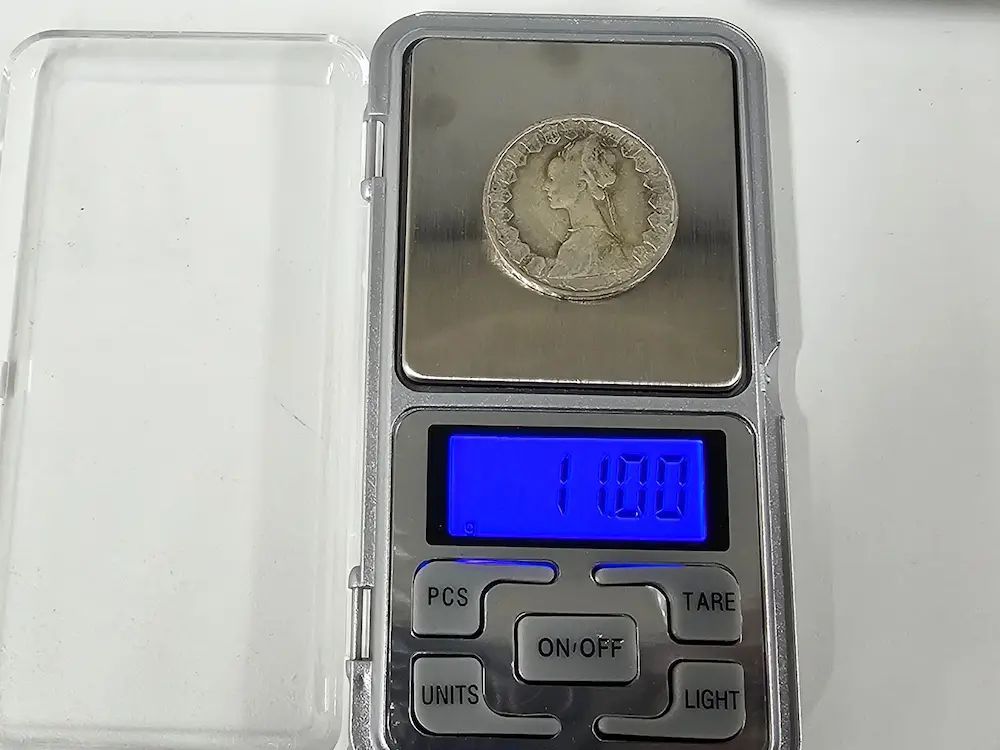イタリア500リラ銀貨の重さ