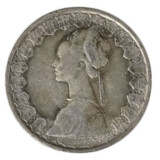 イタリア500リラ銀貨の表面