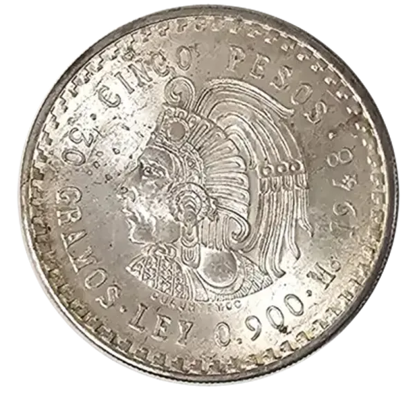 アステカ5ペソ銀貨