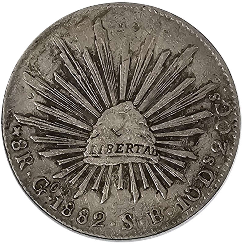 メキシコ貿易銀の裏面