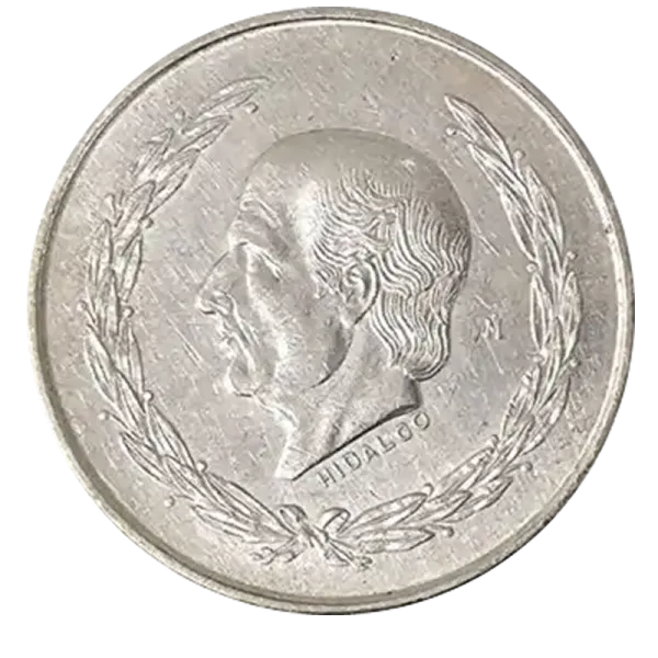 メキシコイダルゴ5ペソ銀貨