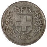 スイス5フラン銀貨 裏