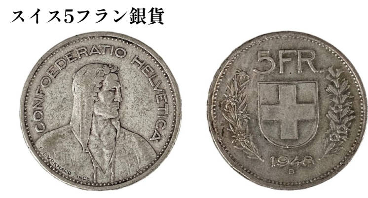 スイス5フラン銀貨