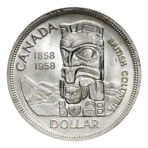 カナダ ブリティッシュコロンビア1ドル銀貨の買取価格 | 古銭買取専門