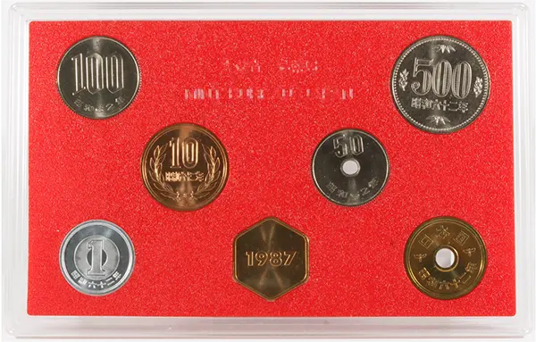 昭和62年貨幣セット中側